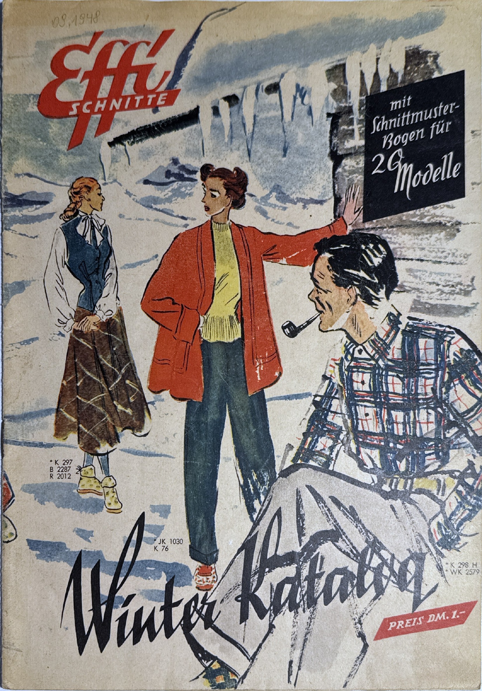 Cover of Effi Schnitte Winter Katalog, September 1948